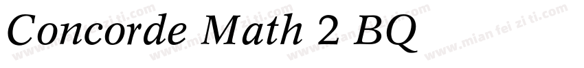 Concorde Math 2 BQ字体转换